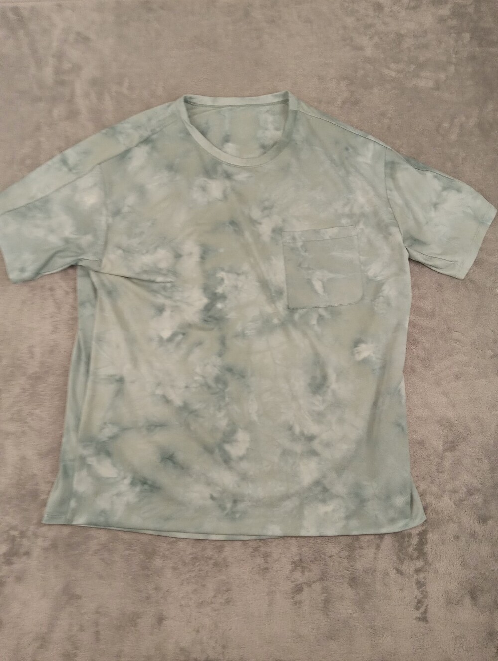 Lululemon Men's Wild Mint Tie Dye Tidewater Teal Dye Fast Free Shirt XL